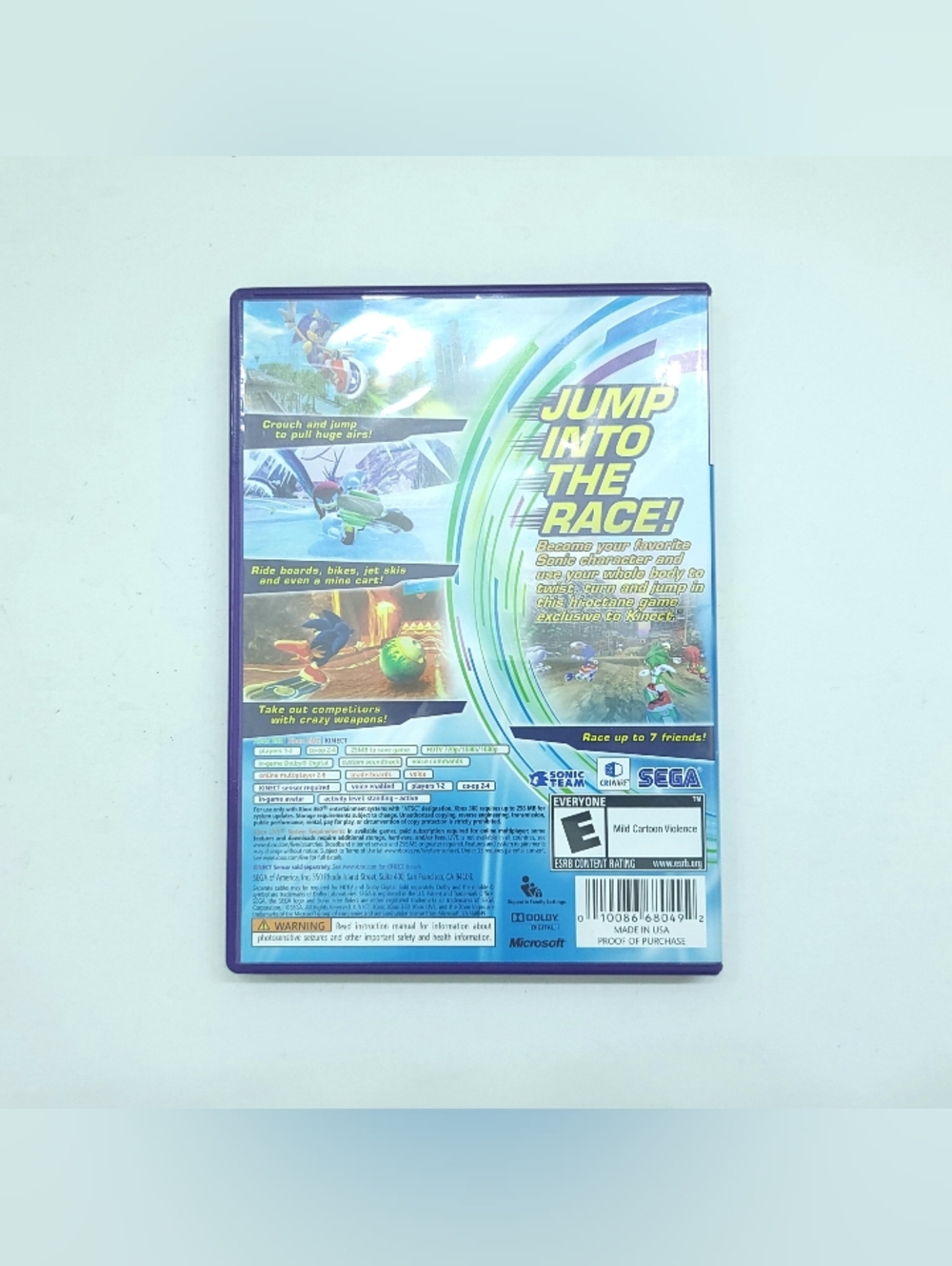 Sonic Free Riders Microsoft Xbox 360 - Complete With Manual CIB - Picture 3 of 5